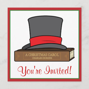 Christmas Carol und English Top Hat Party Einladung