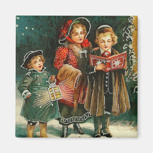 Christmas Carolers Vintag Magnet