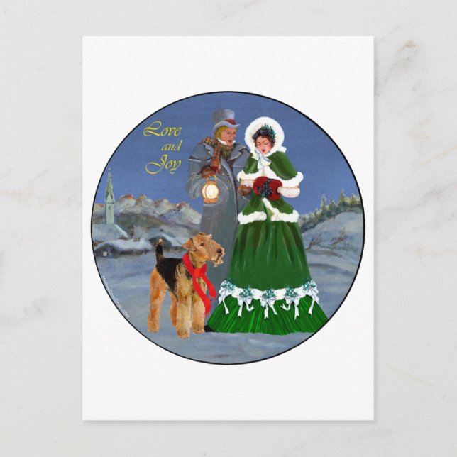 Christmas Carols Feiertagspostkarte (Vorderseite)