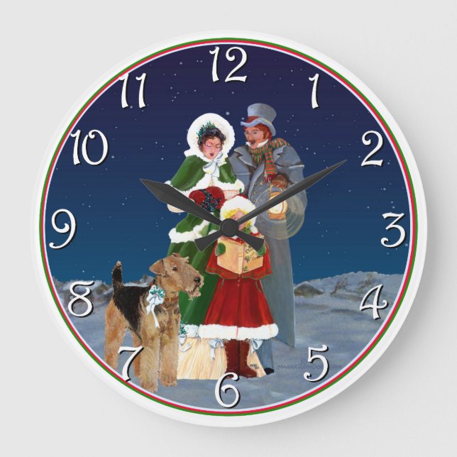Christmas Carols Große Wanduhr (Vorderseite)