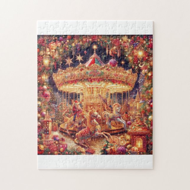 'Christmas Carousel Joy Puzzle,11" x 14", 252 Stüc Puzzle (Vertikal)