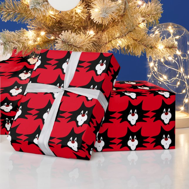 CHRISTMAS CARTOON CAT Wrapping Paper Geschenkpapier (Feiertage)