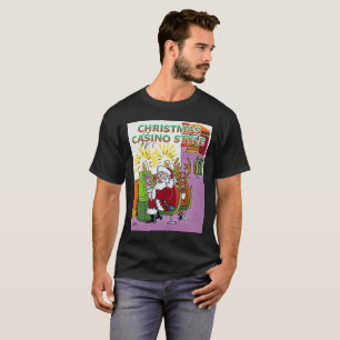 Christmas Casino Style Black T - Shirt