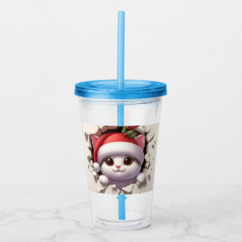 Christmas Cat 3D Acryltrinkbecher