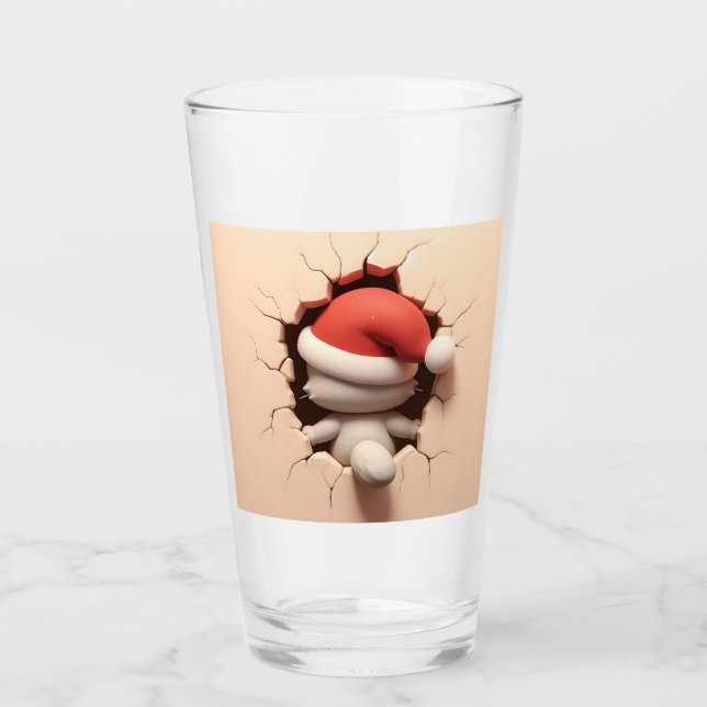 Christmas Cat 3D Glas (Vorderseite)