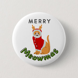 Christmas Cat Abzeichen Button