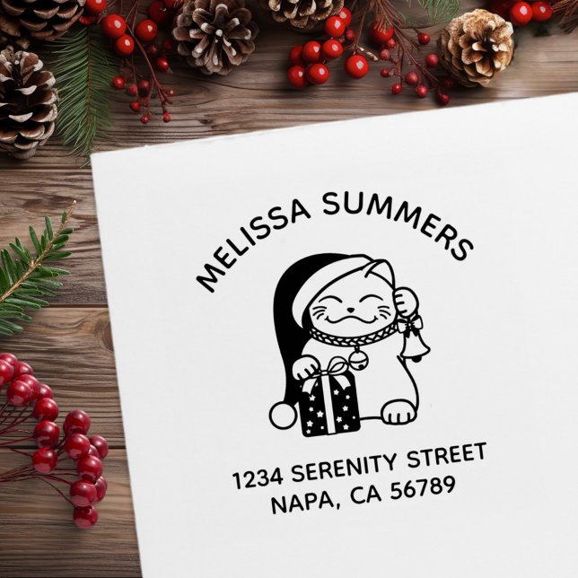 Christmas Cat Arch Address Gummistempel (Von Creator hochgeladen)