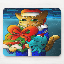 Christmas Cat Guest Mousepad