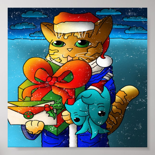 Christmas Cat Guest Poster (Vorne)
