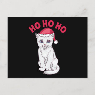 Christmas Cat Ho Ho Ho Postkarte