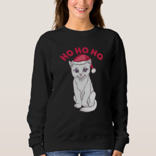 Christmas Cat Ho Ho Ho Sweatshirt