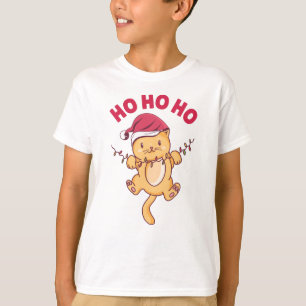Christmas Cat Ho Ho Ho T-Shirt