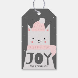 Christmas Cat JOY Custom Geschenkanhänger