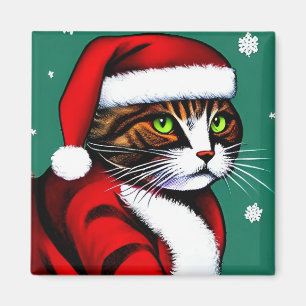 Christmas Cat Magnet
