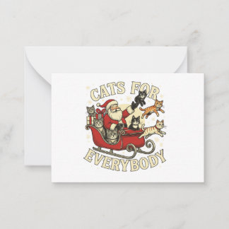 Christmas Cat Mitteilungskarte
