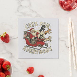 Christmas Cat Serviette
