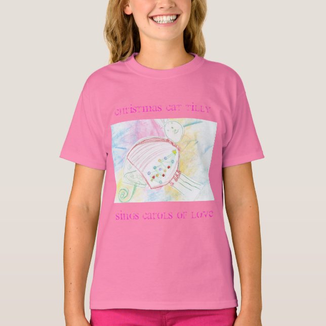 CHRISTMAS CAT TILLY T-Shirt (Vorderseite)