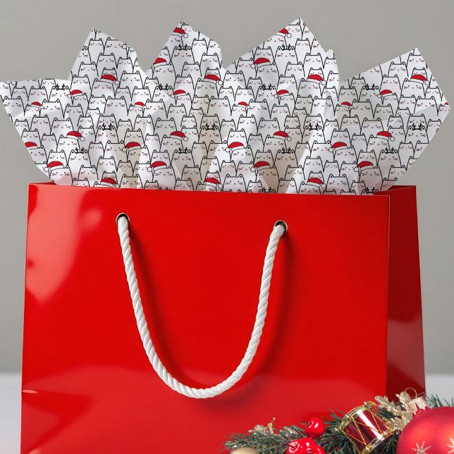 Christmas Cats Pattern   Seidenpapier (Von Creator hochgeladen)