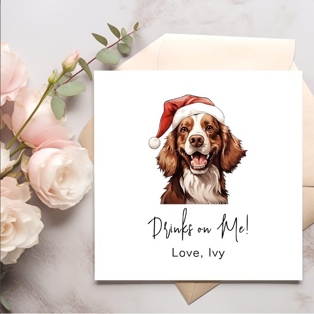 Christmas Cavalier Charles Dog Personalisiert Serviette (Von Creator hochgeladen)