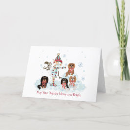 Christmas Cavalier King Charles Spaniel Cards Feiertagskarte