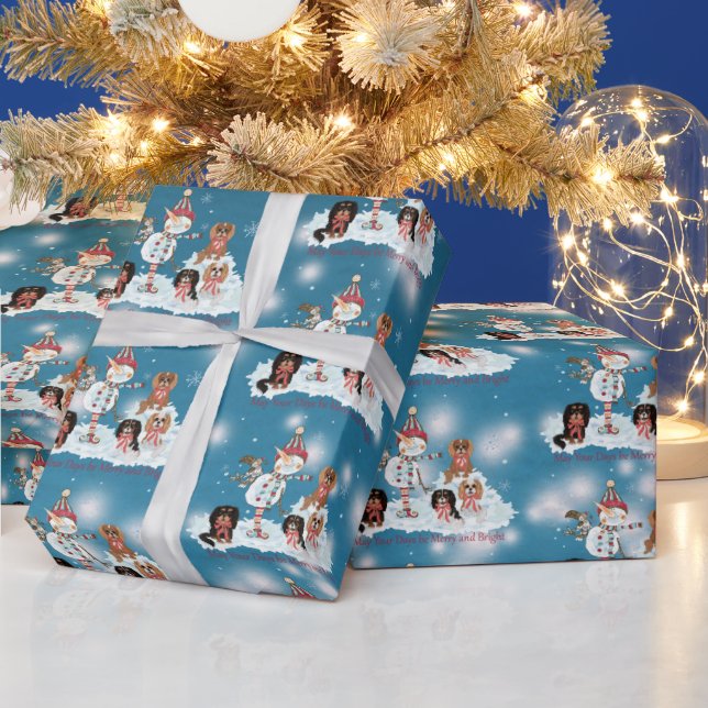 Christmas Cavalier King Charles Spaniel  Geschenkpapier (Feiertage)