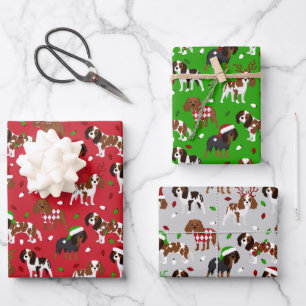Christmas Cavalier King Charles Spaniel Geschenkpapier Set