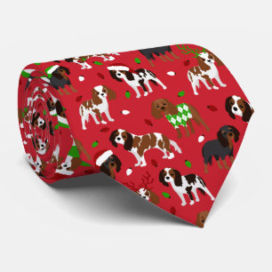 Christmas Cavalier King Charles Spaniel Krawatte
