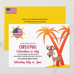 CHRISTMAS CELEBRATION IN JULI USA GRILLEN Party Einladung