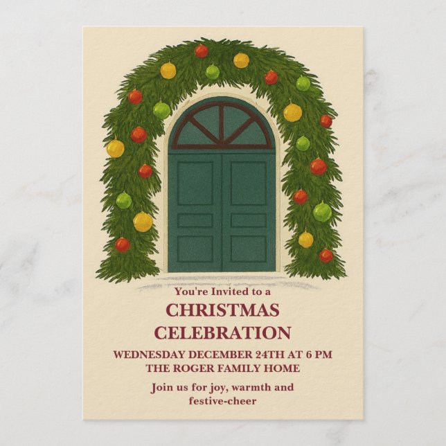 Christmas Celebration Invitation Einladung (Vorderseite)