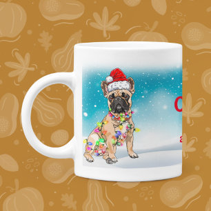 Christmas Celebration Santa Claus Pug Pet Dog Name Kaffeetasse