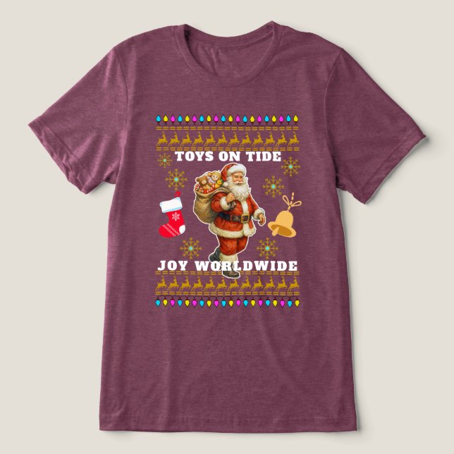Christmas celebration Tri-Blend shirt (Design Vorderseite)