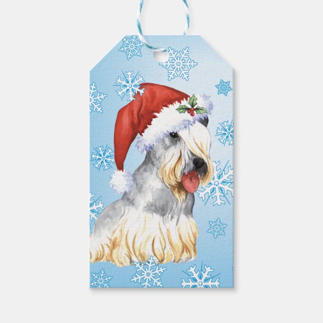 Christmas Cesky Terrier Geschenkanhänger (Vorderseite)