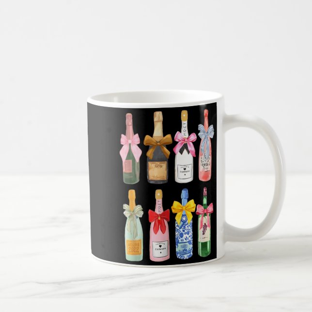 Christmas Champagne Cool Gl Coquette Bottle  Kaffeetasse (Rechts)