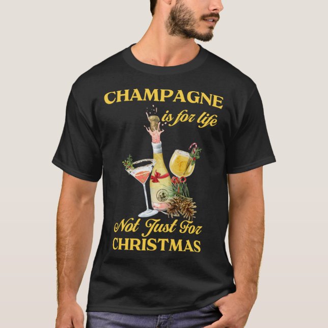 Christmas Champagne Festive Matching Party Xmas Dr T-Shirt (Vorderseite)