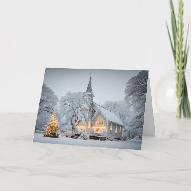 Christmas Chapel Feiertagskarte (Vorderseite)