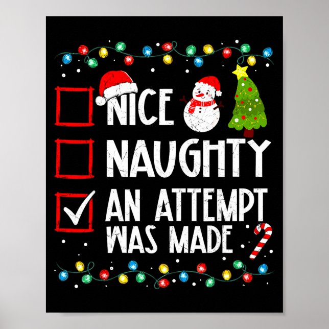 Christmas Checklist Naughty Nice An Attempt Was Ma Poster (Vorne)