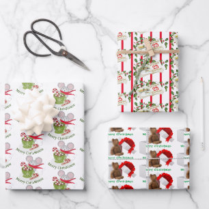 Christmas Cheer Matt 48,3 cm x 73,7 cm Geschenkpapier Set