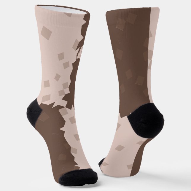 Christmas Chess Cookies Pattern Socken (Gewinkelt)