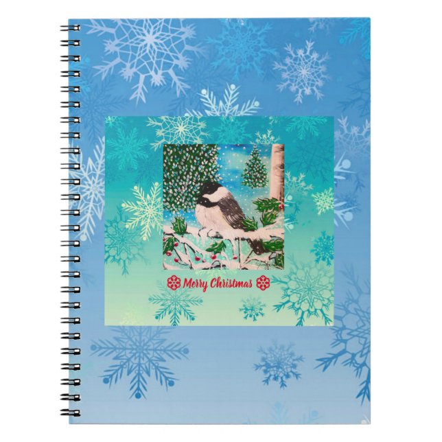 Christmas Chickadee Chatter Notizblock (Vorderseite)
