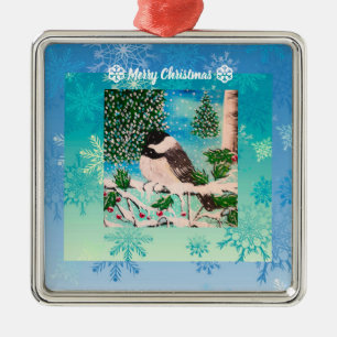 Christmas Chickadee Chatter Ornament Aus Metall