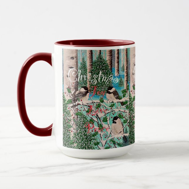Christmas Chickadee Chatter Tasse (Links)