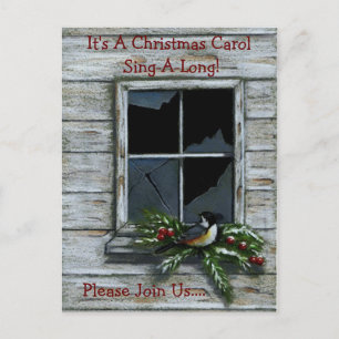 CHRISTMAS: CHICKADEE: EINLADUNG