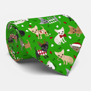 Christmas Chihuahua All Coats Neck Tie Krawatte