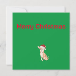 Christmas Chihuahua Dog Green Merry Gruß