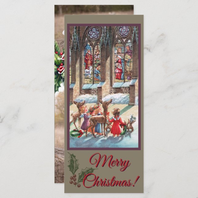 Christmas Children Nativity Photocard Karte (Vorne/Hinten)