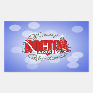 CHRISTMAS CHIROPRAKTISCHER ARZT RECHTECKIGER AUFKLEBER