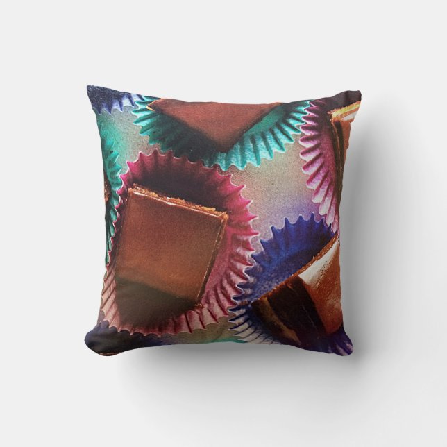 CHRISTMAS CHOCOLATE CANDY TOSS PILLOW KISSEN (Vorderseite)