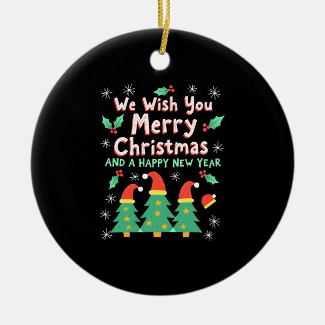 Christmas Christmas Christmas Christmas Christmas  Keramik Ornament (Vorne)