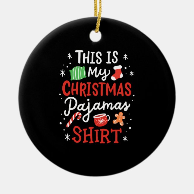 Christmas Christmas Pajama Keramik Ornament (Vorne)