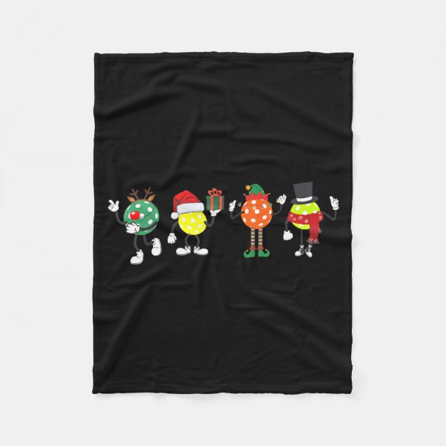 Christmas Ckleball Player Xmas Santa Reindeer Elf  Fleecedecke (Vorderseite)